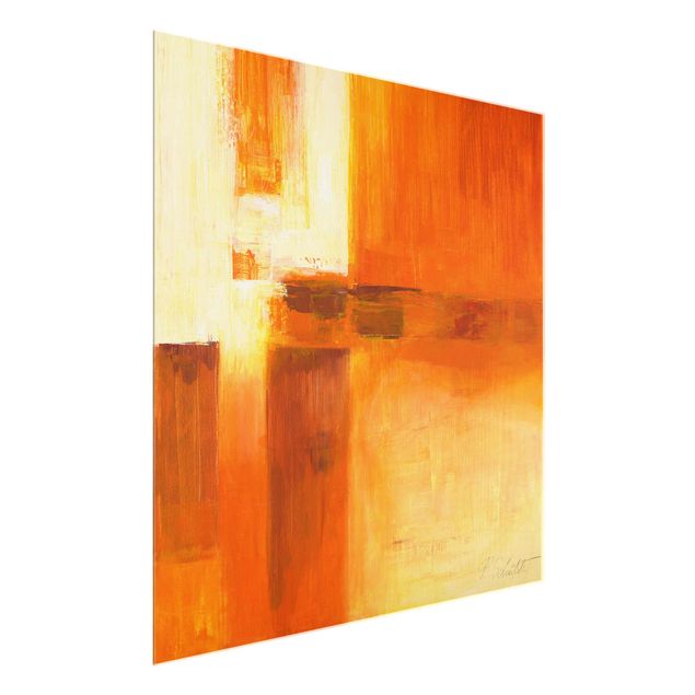 Cuadros abstractos Petra Schüßler - Composition In Orange And Brown 01