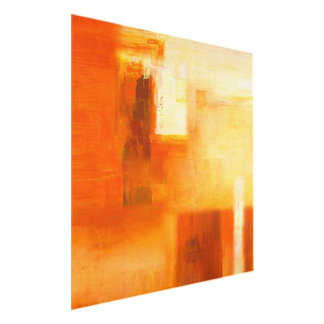 Cuadros abstractos modernos Petra Schüßler - Composition In Orange And Brown 02