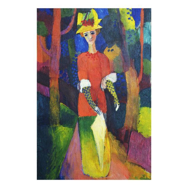 Láminas de cuadros famosos August Macke - Woman in Park