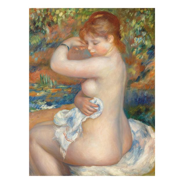Cuadros de cristal desnudo y erótico Auguste Renoir - After the Bath