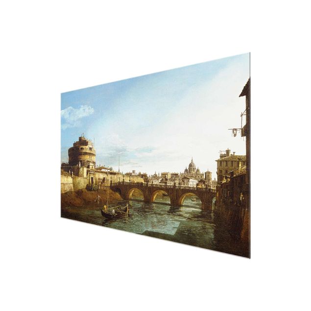Estilos artísticos Bernardo Bellotto - View of Rome on the Banks of the Tiber
