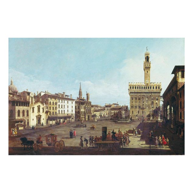 Cuadros famosos Bernardo Bellotto - The Piazza della Signoria in Florence