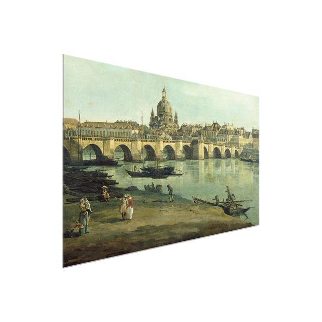 Estilo artístico Post Impresionismo Bernardo Bellotto - View of Dresden from the Right Bank of the Elbe with Augustus Bridge