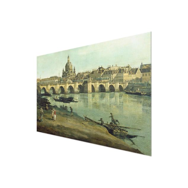 Estilos artísticos Bernardo Bellotto - View of Dresden from the Right Bank of the Elbe with Augustus Bridge