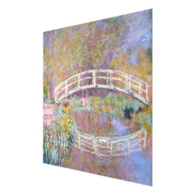 Cuadros de cristal flores Claude Monet - Bridge Monet's Garden