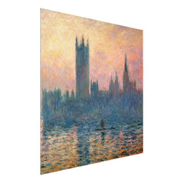 cuadros-arquitectura-skyline-londres Claude Monet - London Sunset