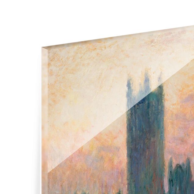 Cuadros de cristal puestas de sol Claude Monet - London Sunset