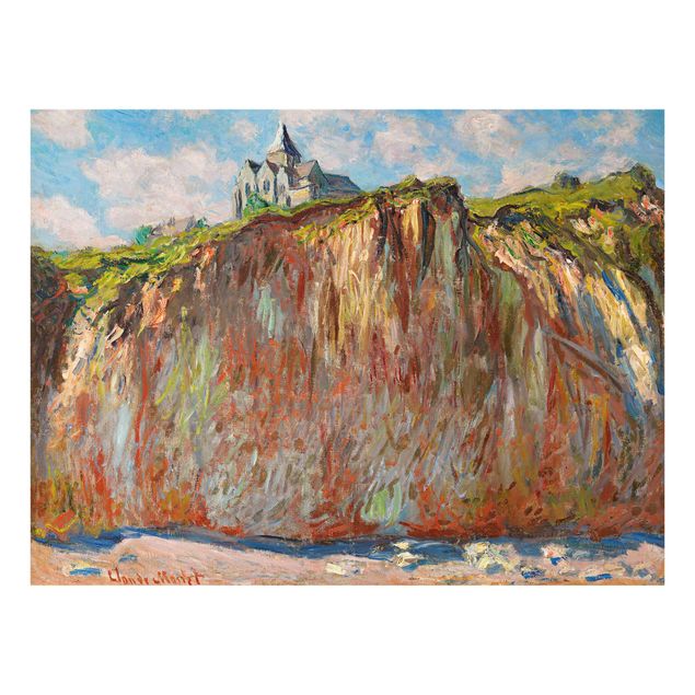 Cuadro con paisajes Claude Monet - The Church Of Varengeville At Evening Sun