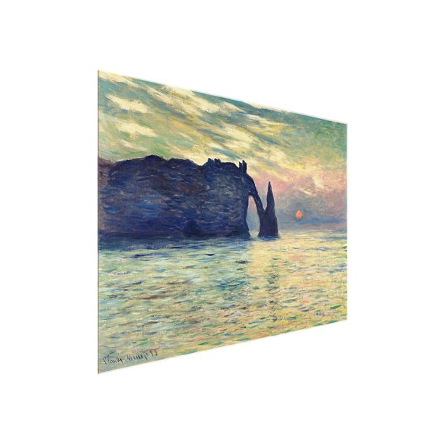 Estilos artísticos Claude Monet - The Cliff, Étretat, Sunset