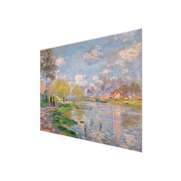 Cuadros de cristal paisajes Claude Monet - Spring On The Seine