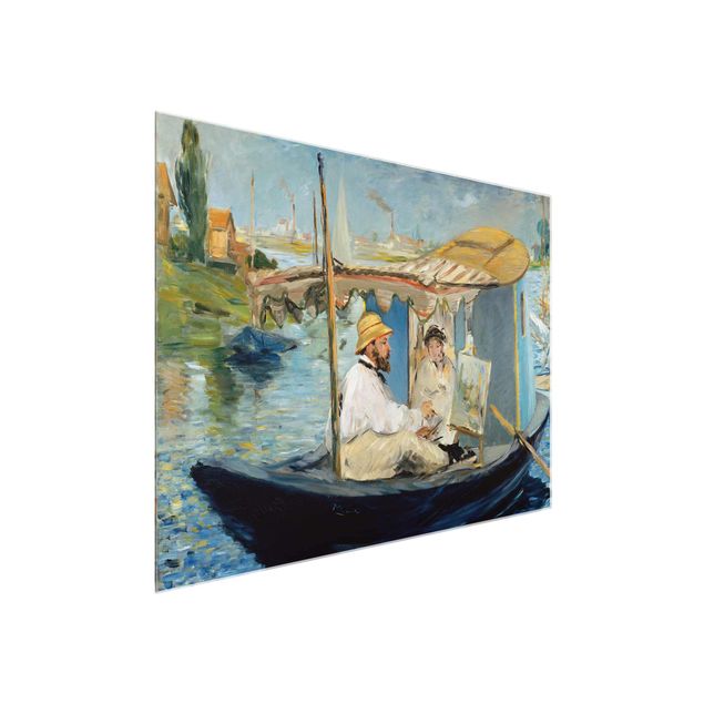 Estilos artísticos Edouard Manet - Claude Monet Painting On His Studio Boat