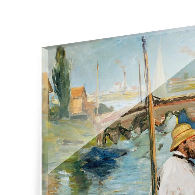 Cuadros modernos Edouard Manet - Claude Monet Painting On His Studio Boat