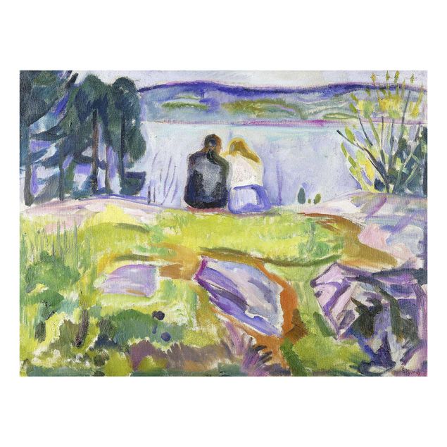 Estilos artísticos Edvard Munch - Spring (Love Couple On The Shore)