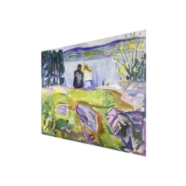 Láminas de cuadros famosos Edvard Munch - Spring (Love Couple On The Shore)