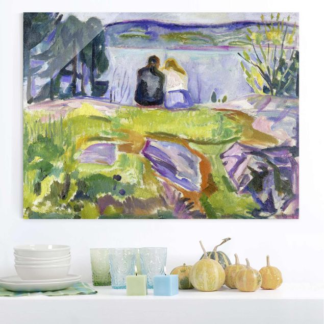 Cuadros de Expresionismo Edvard Munch - Spring (Love Couple On The Shore)