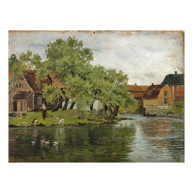 Estilos artísticos Edvard Munch - Scene On River Akerselven