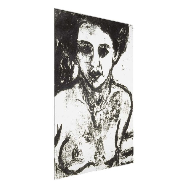 Cuadros de cristal blanco y negro Ernst Ludwig Kirchner - Artist's Child