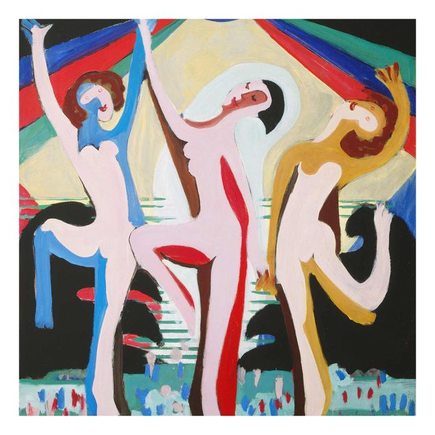 Cuadro mujer desnuda Ernst Ludwig Kirchner - colour Dance