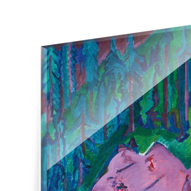 Cuadros de cristal paisajes Ernst Ludwig Kirchner - Quarry in the Wild