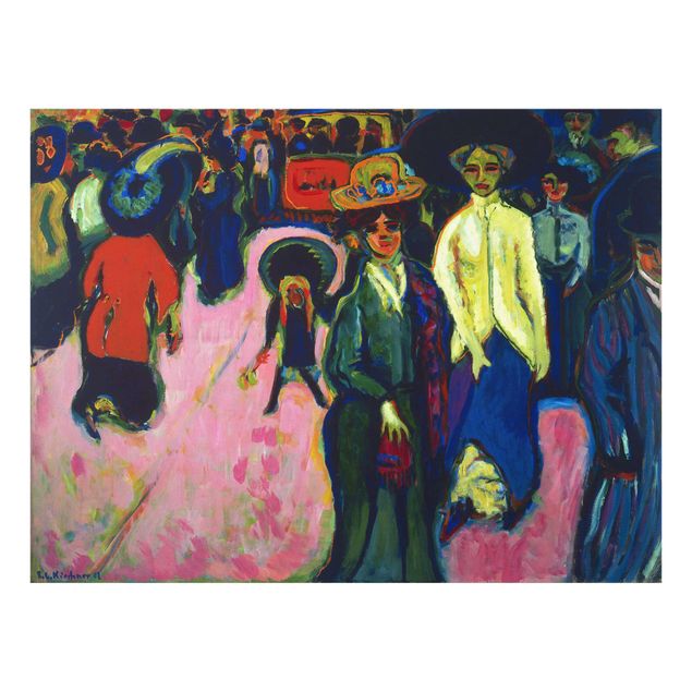 Cuadros retratos Ernst Ludwig Kirchner - Street Scene: In Front of a Shop Window