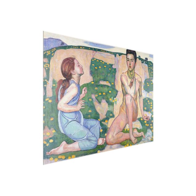 Cuadros de cristal desnudo y erótico Ferdinand Hodler - The Spring