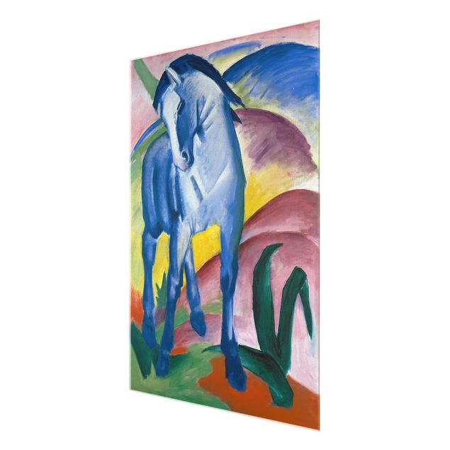 Cuadros de cristal abstractos Franz Marc - Blue Horse I