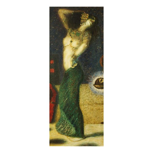 Cuadros de cristal desnudo y erótico Franz Von Stuck - Dancing Salome