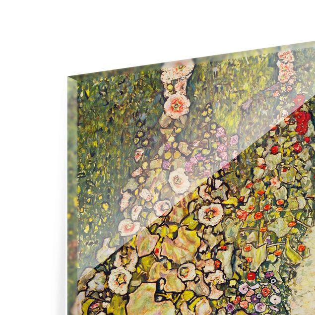 Cuadros de flores modernos Gustav Klimt - Garden Path with Hens