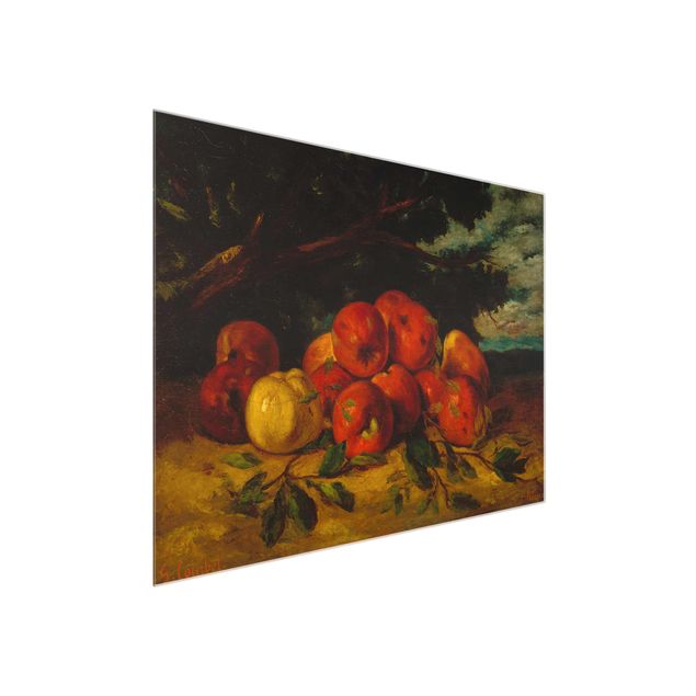 Cuadros famosos Gustave Courbet - Red Apples At The Foot Of A Tree