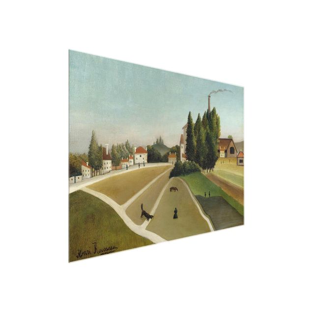 Cuadros famosos Henri Rousseau - Landscape With Factory