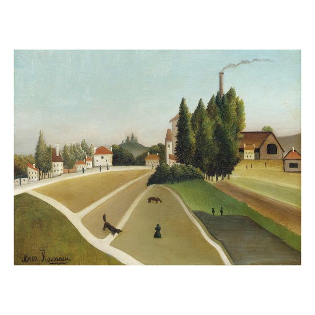 Cuadros modernos Henri Rousseau - Landscape With Factory