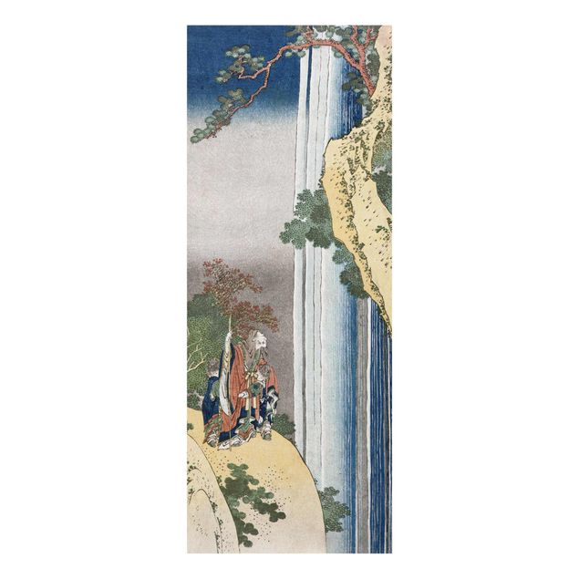Cuadros de cristal cascadas Katsushika Hokusai - The Poet Rihaku