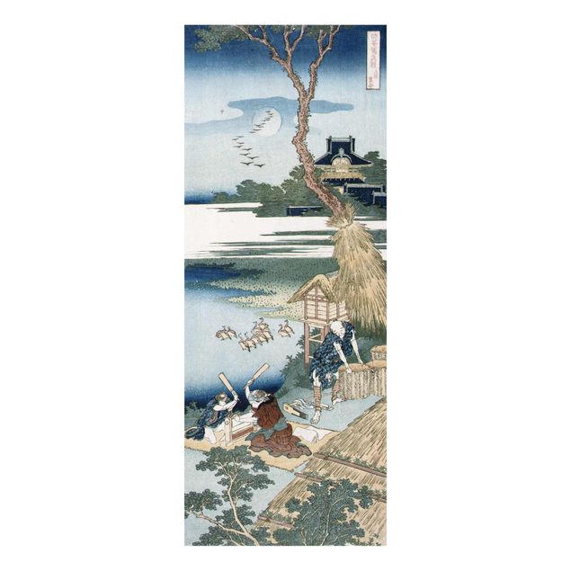Cuadros familia Katsushika Hokusai - A Peasant Crossing A Bridge