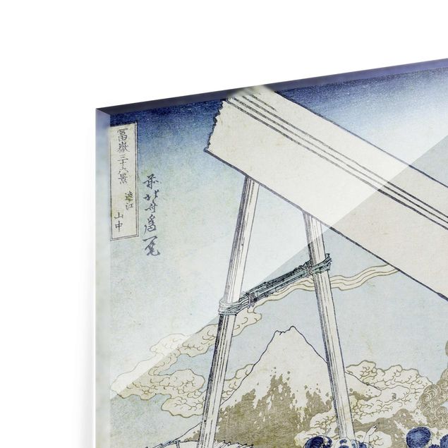 Cuadros de cristal paisajes Katsushika Hokusai - In The Totomi Mountains