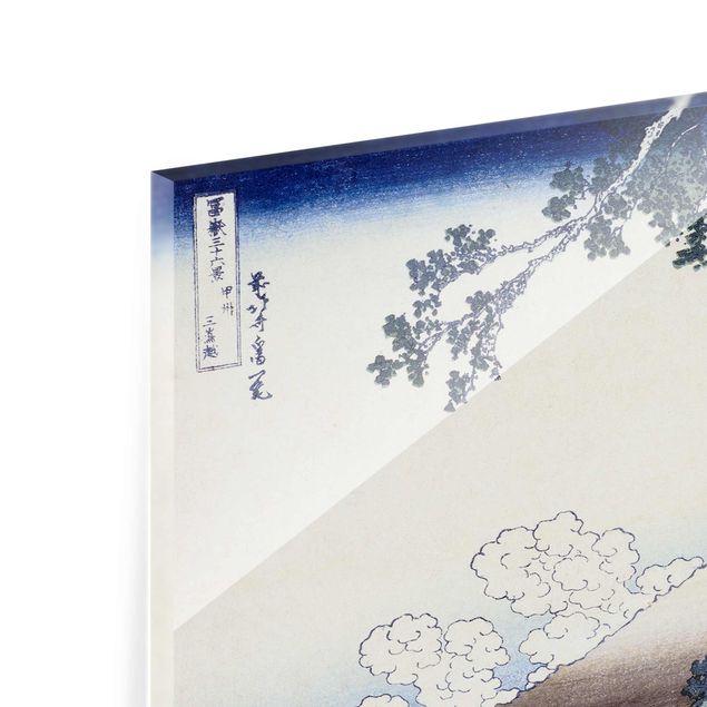 Cuadros de cristal paisajes Katsushika Hokusai - Mishima Pass In Kai Province