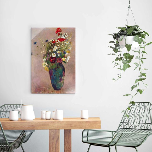 Decoración de cocinas Odilon Redon - Flower Vase with Poppies