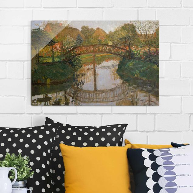 Cuadros Expresionismo Otto Modersohn - Farm Garden with Bridge