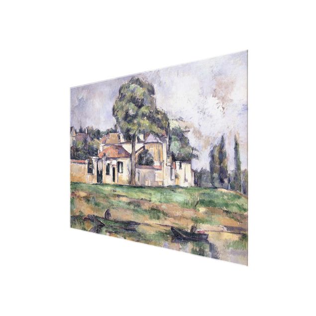 Cuadros de cristal arquitectura y skyline Paul Cézanne - Banks Of The Marne