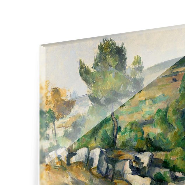 Cuadros de cristal paisajes Paul Cézanne - Hillside In Provence