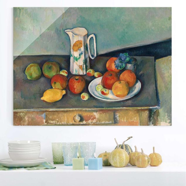 Decoración en la cocina Paul Cézanne - Still Life With Milk Jug And Fruit