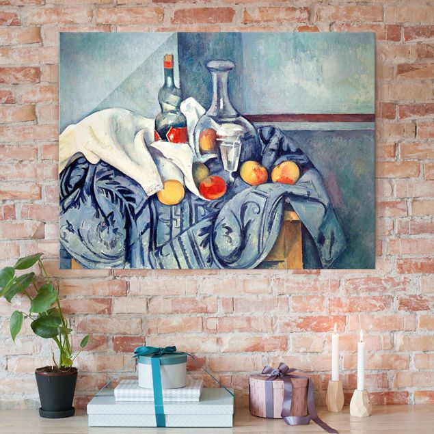 Decoración en la cocina Paul Cézanne - Still Life With Peaches And Bottles