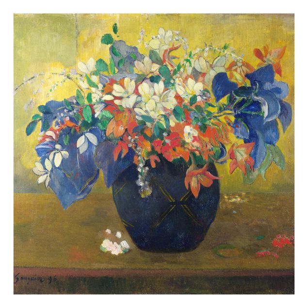 Cuadros de cristal flores Paul Gauguin - Flowers in a Vase
