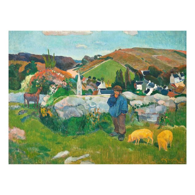 Cuadro con paisajes Paul Gauguin - The Swineherd