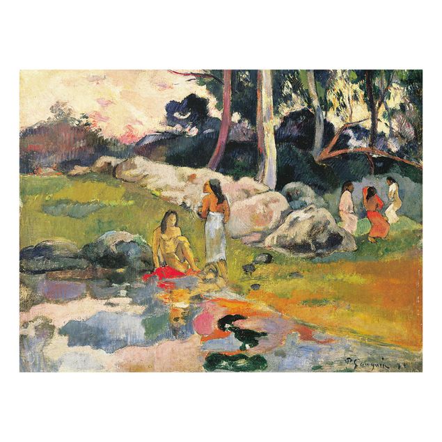 Cuadros paisajes Paul Gauguin - Women At The Banks Of River