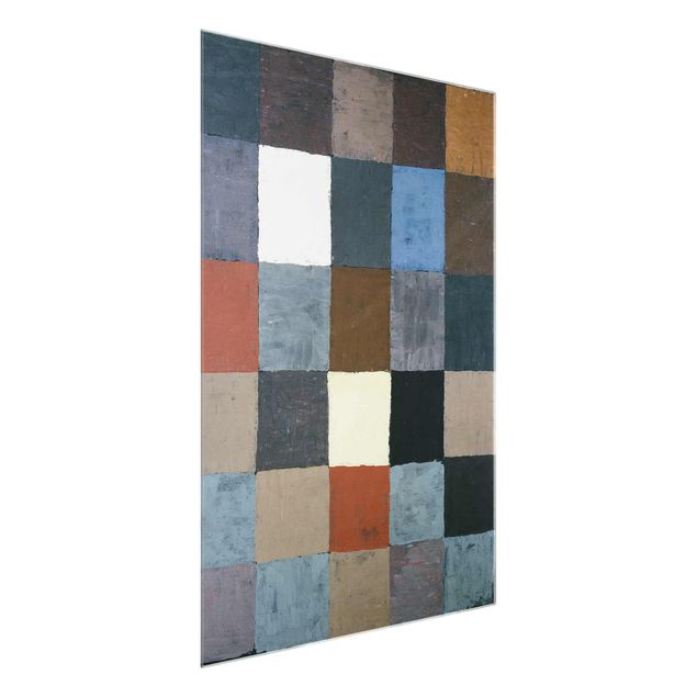 Cuadros de cristal abstractos Paul Klee - Color Chart (on Gray)
