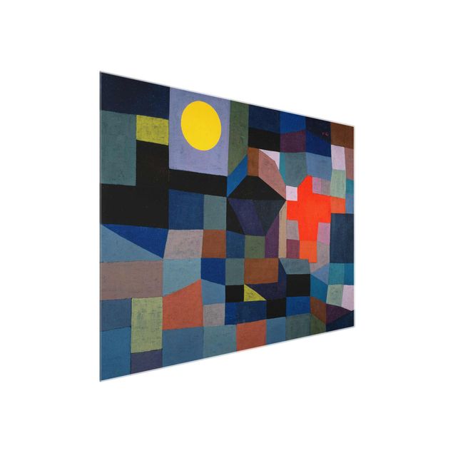 Cuadros de cristal abstractos Paul Klee - Fire At Full Moon