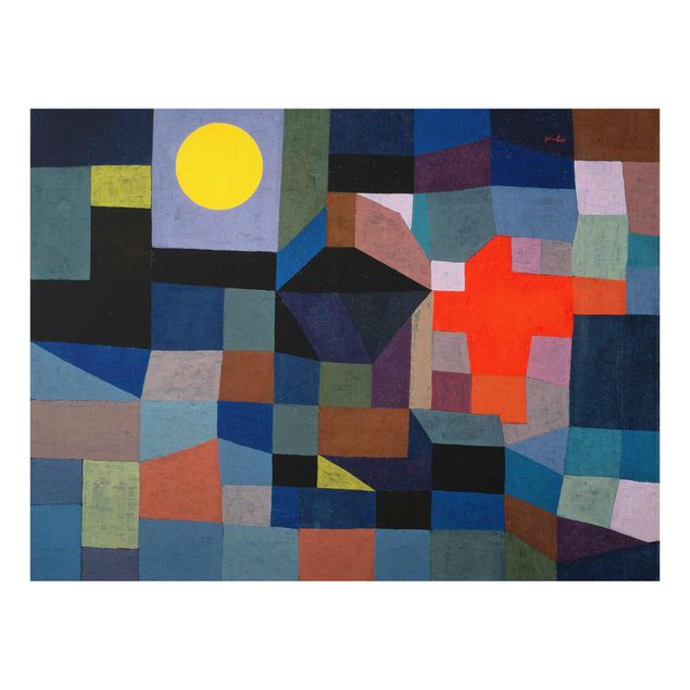 Láminas de cuadros famosos Paul Klee - Fire At Full Moon