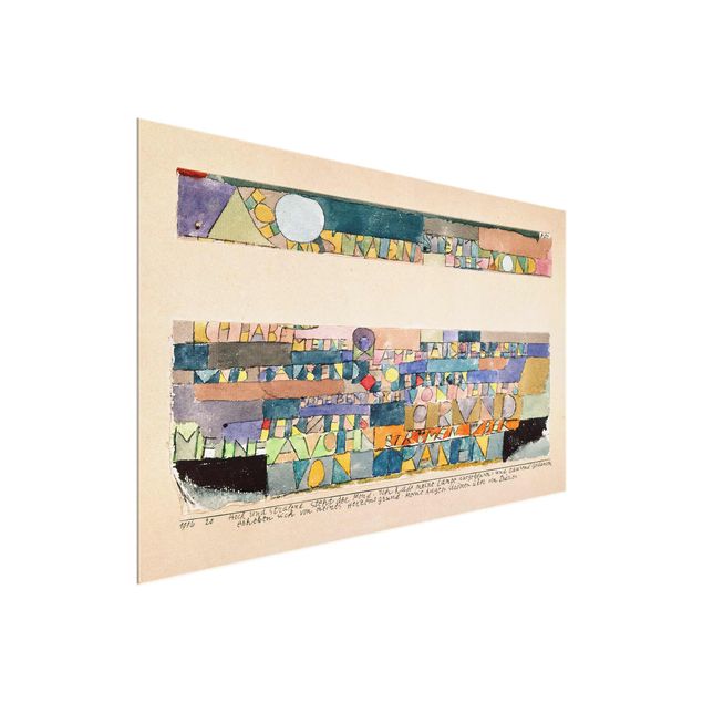 Cuadros de cristal arquitectura y skyline Paul Klee - High and bright the Moon stands...