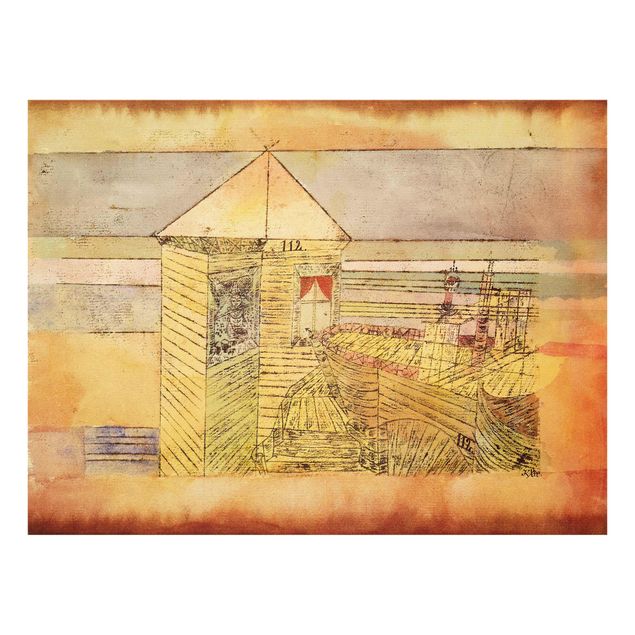 Láminas de cuadros famosos Paul Klee - Wonderful Landing, Or '112!'