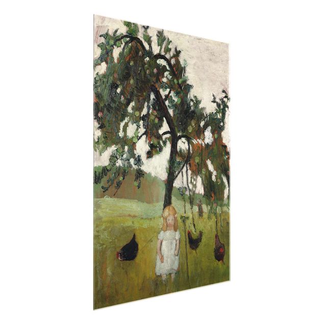 Estilos artísticos Paula Modersohn-Becker - Elsbeth with Chickens under Apple Tree